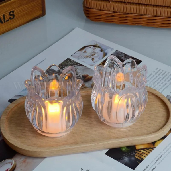 Lotus Shape Tea Light Candle - Image 2
