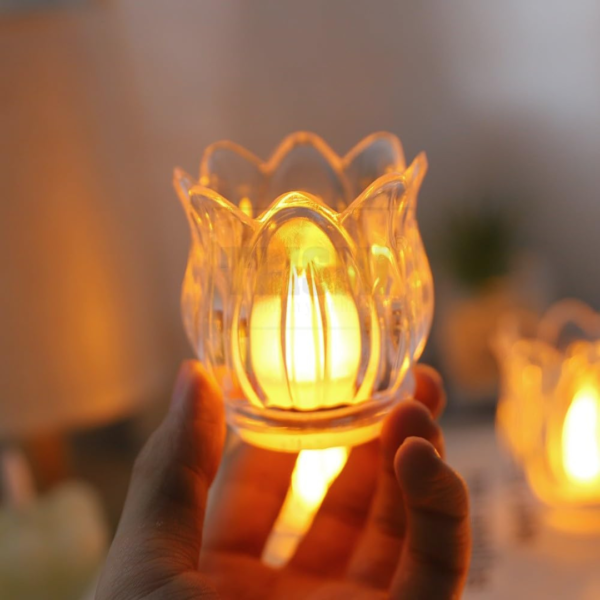 Lotus Shape Tea Light Candle - Image 3