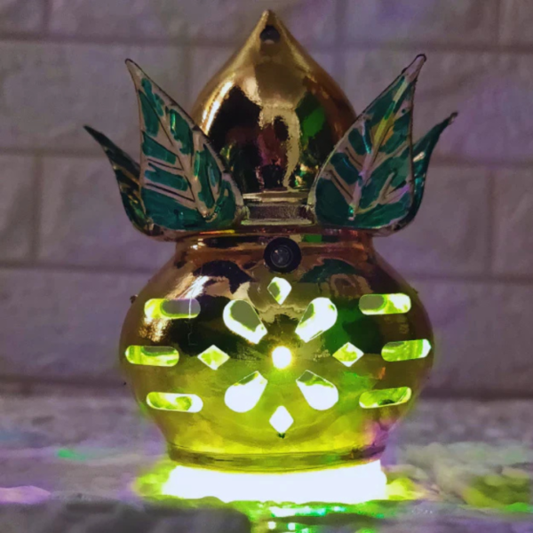 LED Kalash with Meena Leaf - Image 2