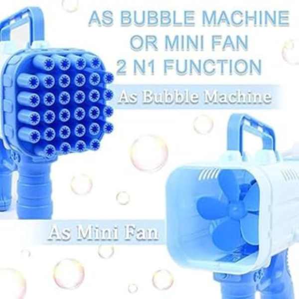 32 Holes Bubble Gun with Bubble Solution - Image 5
