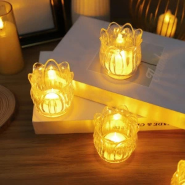Lotus Shape Tea Light Candle - Image 6