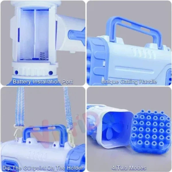 32 Holes Bubble Gun with Bubble Solution - Image 6
