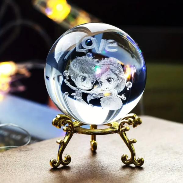 3D Love Crystal Ball Lamp for Home, Office - Image 5