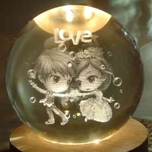 3D Love Crystal Ball Lamp for Home, Office - Image 6