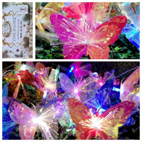 10 Pcs 3D Butterfly Multicolour String Light