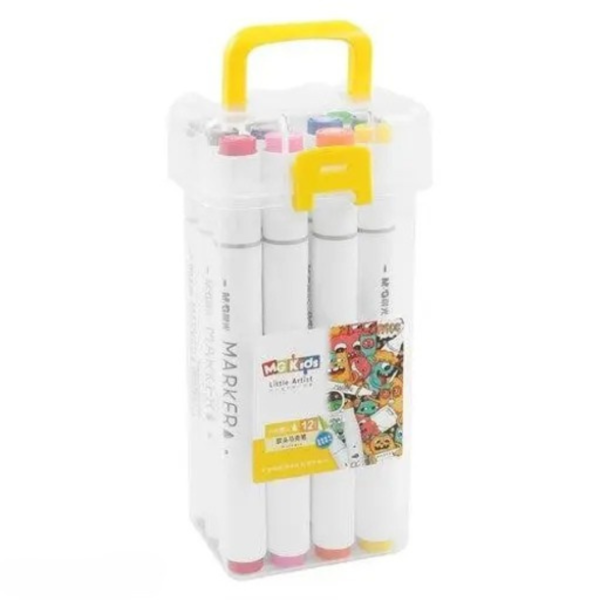 High Quality Dual Twin Markers Pen (Set of 12)