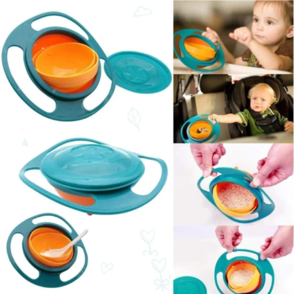 360 Rotate Funny Toys Baby Gyro Feeding Toy Spill Proof