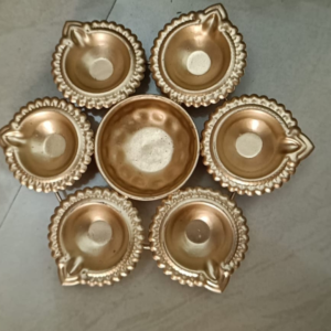 Golden 7 Diya Urli (Pack of 2)