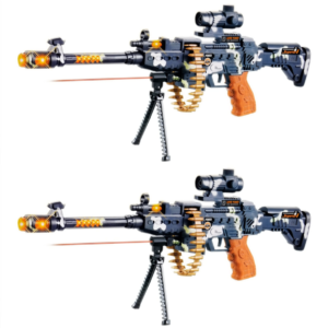 Army Style Toy Gun With Laser, Music, Lights (Pack of 1)