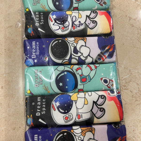 Astronaut Print Stationery Pouch with Zipper (Pack of 3)