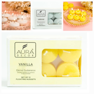 Floating Scented Wax Candle Nuggets (Set of 12 Pcs)