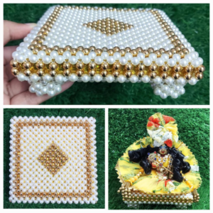 Chowki for Puja (Made of High Quality Beads)