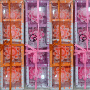Lotus Flower Wax Candles (Set of 4 Pcs)
