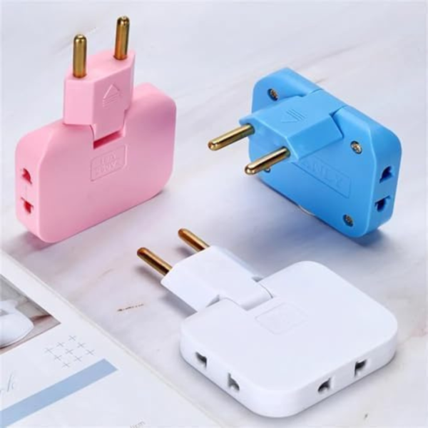 180 Degree Rotable Extension with Foldable 3 in 1 Plug