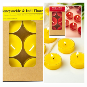 Scented Acrylic T-lite Wax Candle (Set of 6 Pcs)