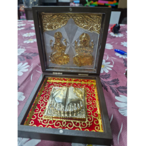 Shri Laxmi Ganesh God and Charan Paduka (Gold and Silver Plated)