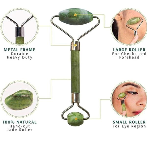 Facial Jade Roller with Crystal Gem Marble Stone
