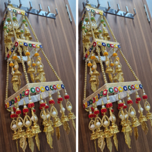 Handicraft 3 Designer Square with Multiple Beads Jhoomar