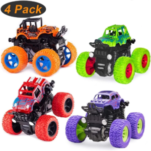 4WD Offroad Push and Go Monster Truck Toy (Pack of 4)