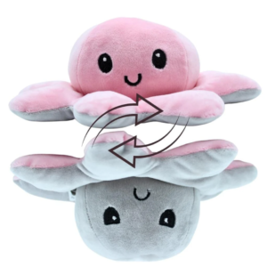 Cute Moody Squishy Octopus Reversible Soft Toy (18 cm)