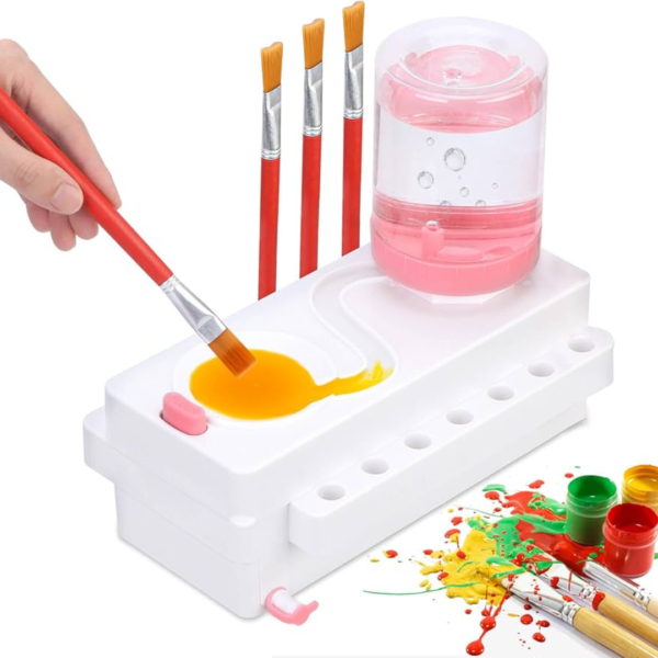 Paint Brush Cleaner Scrubber Rinser with Drain Water Circulation