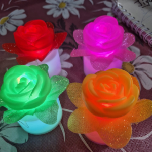Rose Flower LED Tealight Candle (Pack of 6)