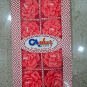 Scented Rose Wax Candle (Set of 8 Pcs)