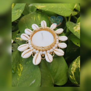 Shell Diya Tea-Light Candle Stand (Pack of 2)