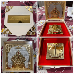 Shri Ganesh God and Charan Paduka (Gold and Silver Plated)