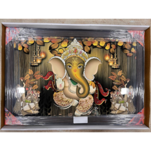 Shri Ganesh God Frame Painting For Home Decor ( 14 x 20 inch)