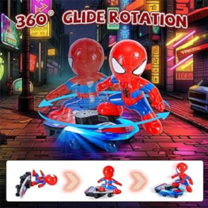 Stunt Skateboard 360 degree Rotating Music Light Spiderman Toy