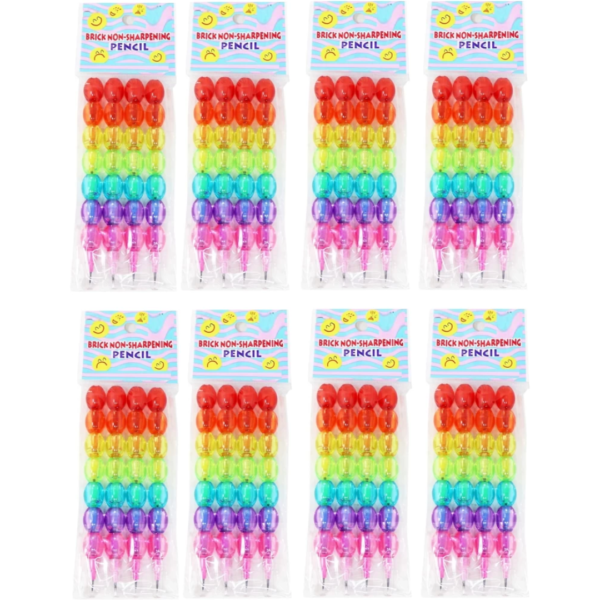 Rainbow Stacking Non Sharpening Pencil (Pack of 4)