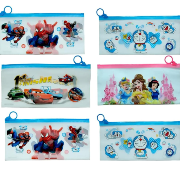 Transparent Stationary Pouch with Zipper Mesh (Pack of 10)