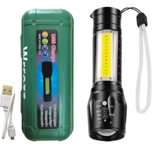 USB Rechargeable with 2000X Zooming Mini Flash Light Torch