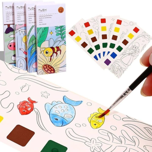 12 Pages Magic Colouring Book (Set of 2)