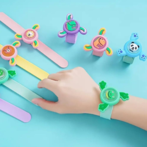 Cartoon Spinner Silicon Strap Wrist Band with LED Light