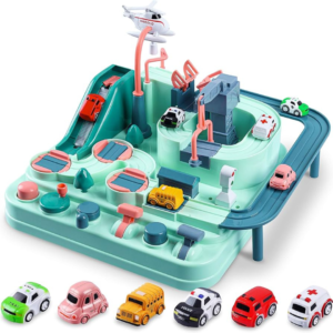 Mechanical Car Adventure Toy with 4 Cars