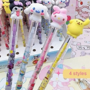 Cute Cartoon Character Stylish Stack Pencil (set of 6)