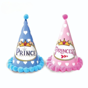 Prince/Princess Happy Birthday Cap (Pack of 2)