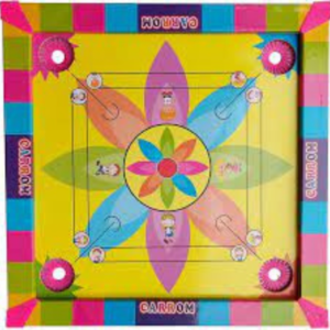 Colourful 2 in 1 Carrom Board & Ludo for Kids (19 inch x 19 inch)