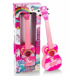 Cartoon Print Musical Guitar with 4 Strings