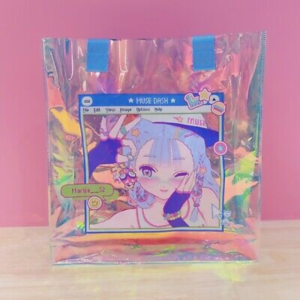 Rainbow Glitter Holographic Tote Bag