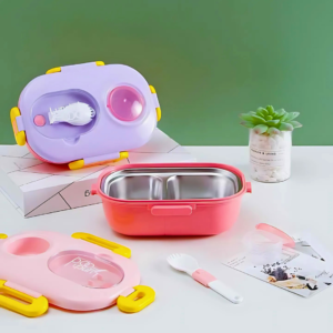 Insulated 2 Compartment Lunch Box With Pickle/Chutney Chamber