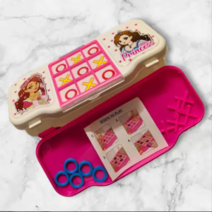 Tic Tac Toe Plastic Pencil Box with Compartment